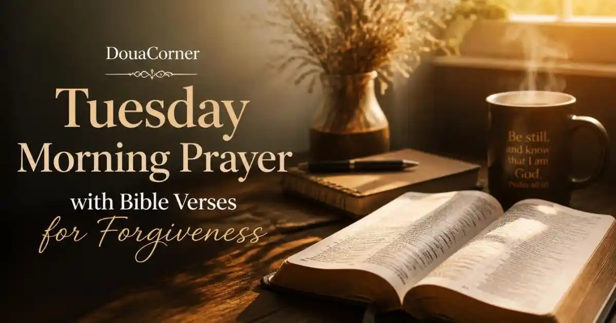 Tuesday Morning Prayer with Bible Verses for Forgiveness